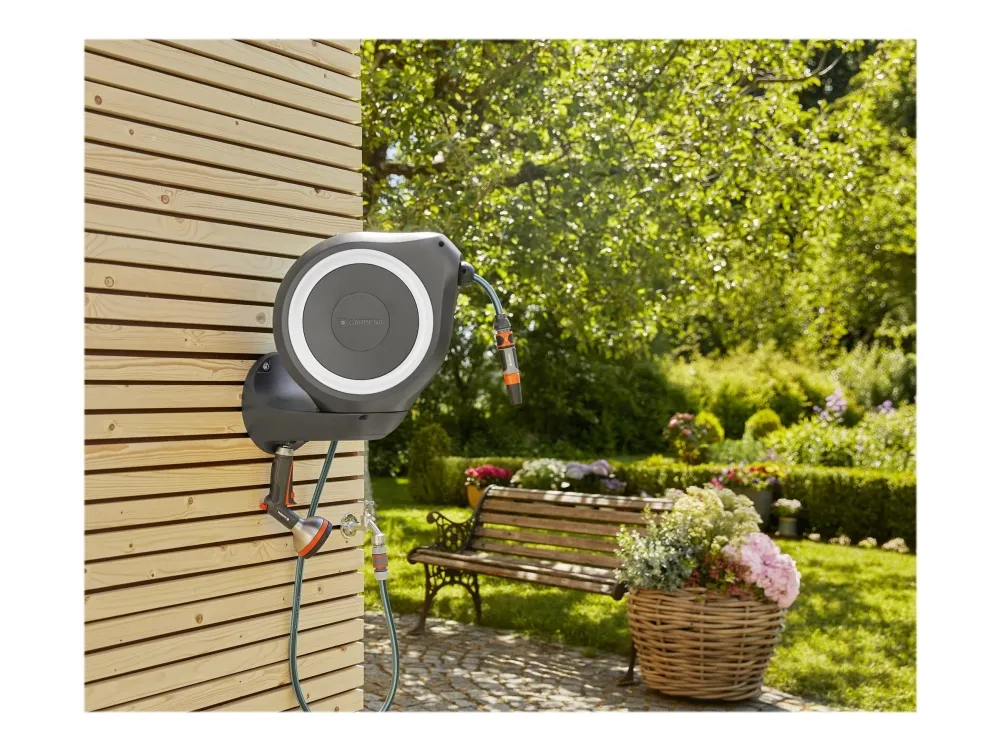 Gardena VÆGSLANGEBOKS ROLL-UP S HVID 20 MTR
