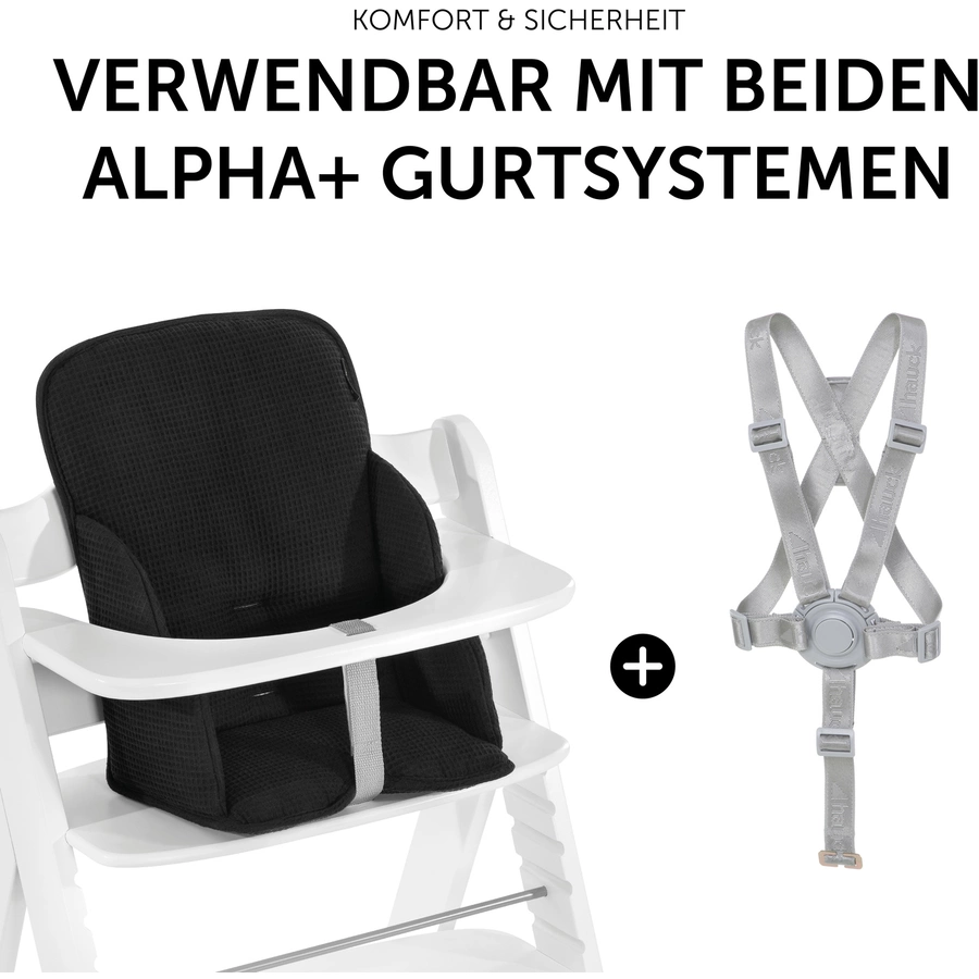 hauck Hochstuhlauflage Alpha Cosy Select Waffle Piqué Black