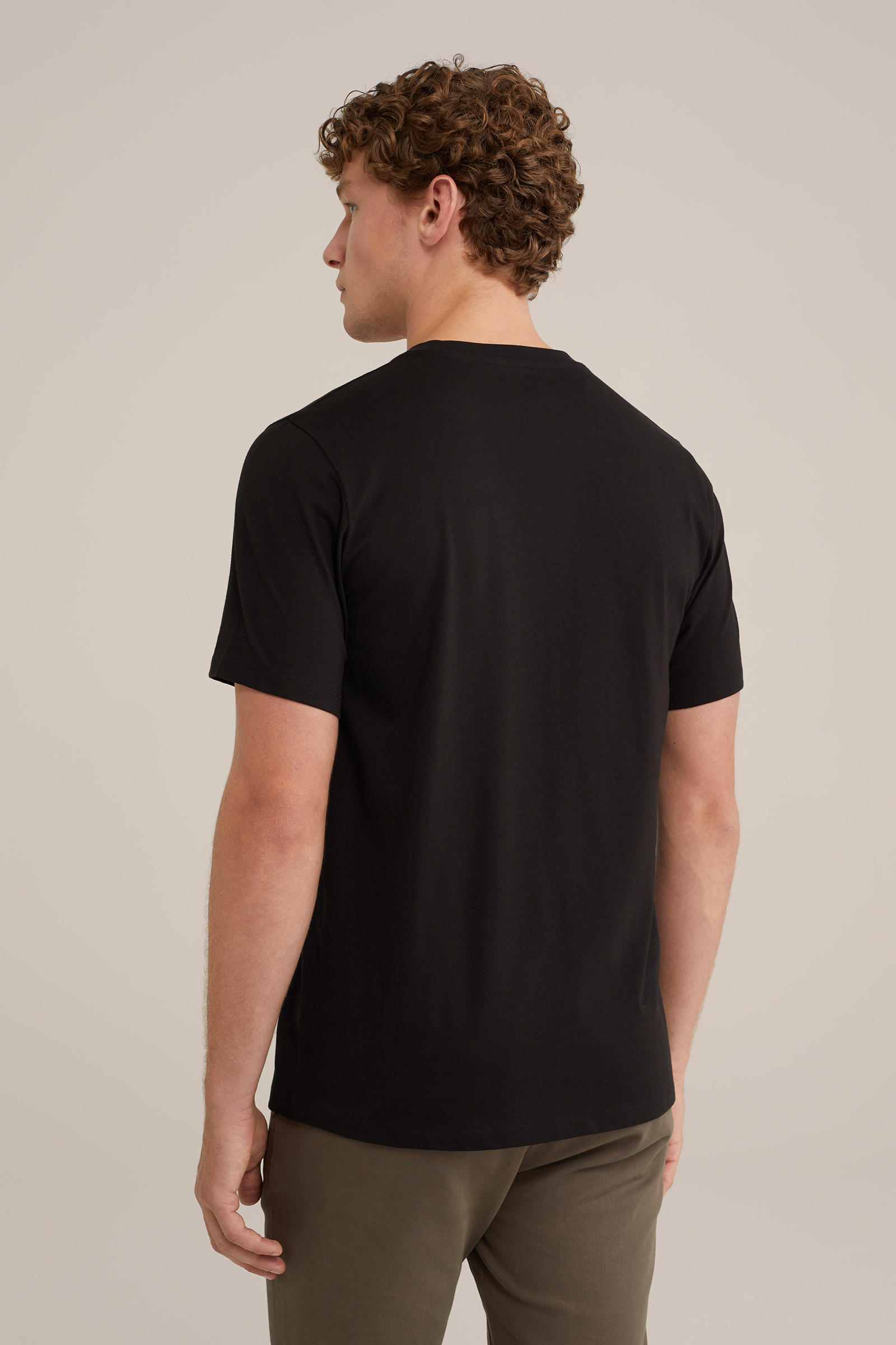 T-shirt van 100% katoen WE Fashion Zwart