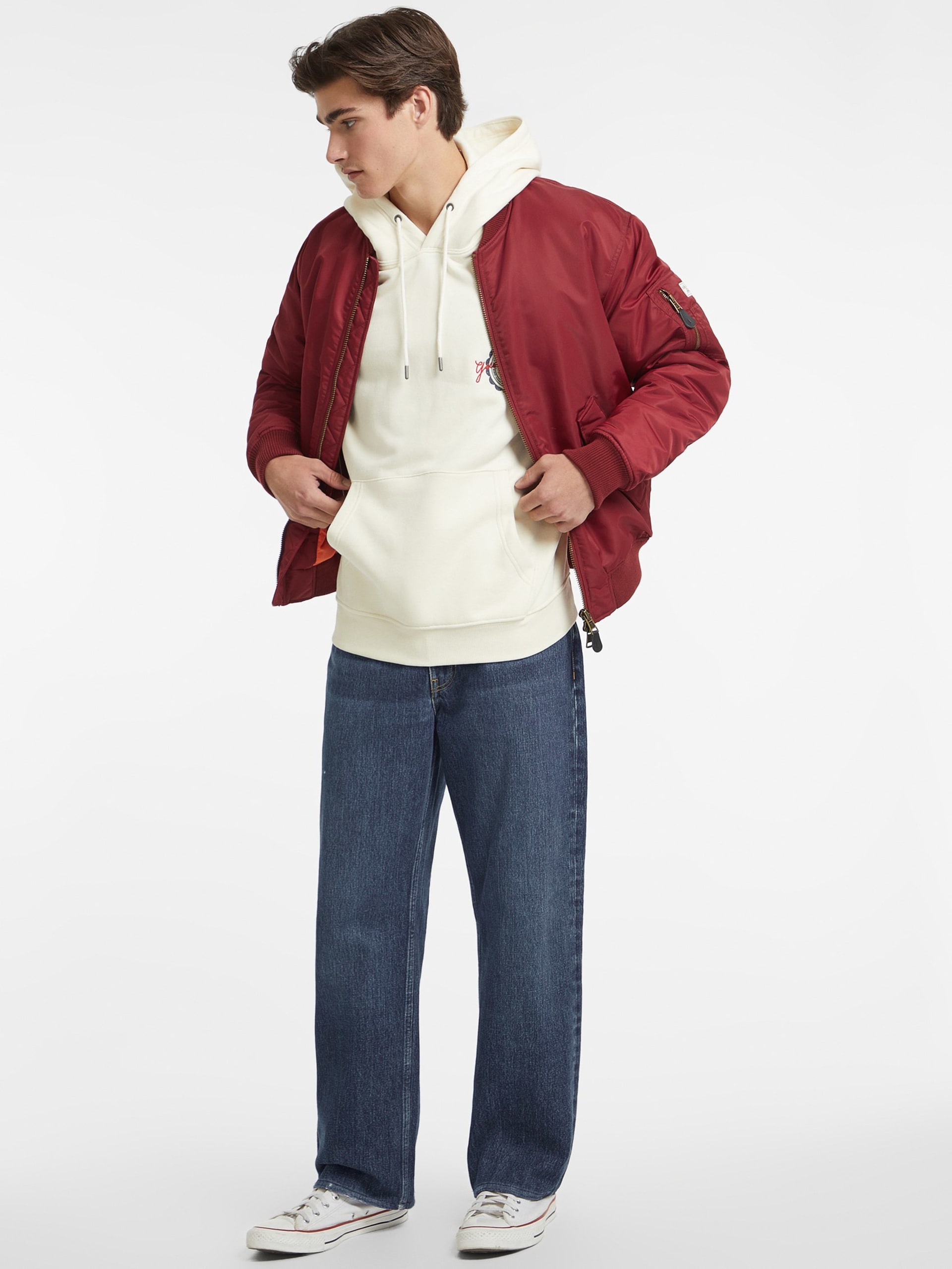 Jaqueta bomber de nylon