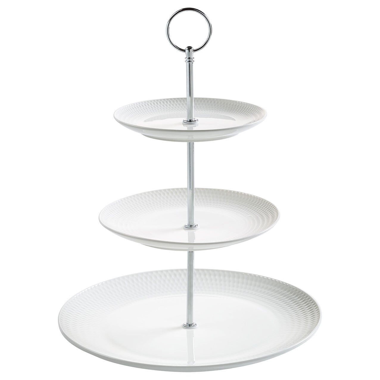 MAXWELL & WILLIAMS Round Etagere DIAMONDS 27 cm Hartporzellan weiß