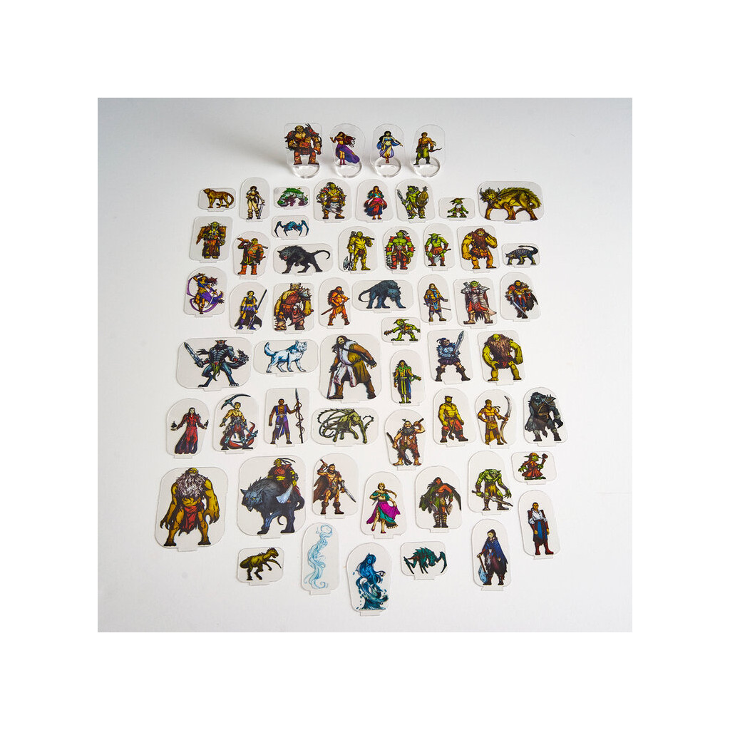 Flat Plastic Miniatures - The Wildlands - 62 Pieces