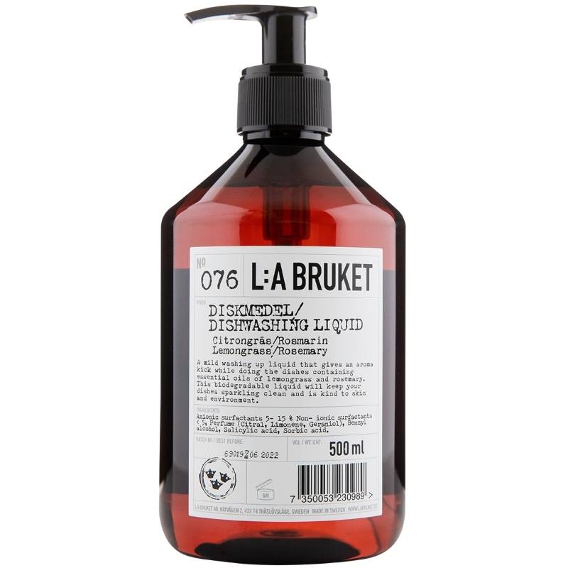 L:a Bruket 076 Dishwashing Liquid 500 ml - Lemongrass/Rosemary