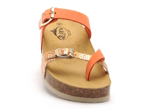 Plakton mules et sabots plats femme cp bombay orange