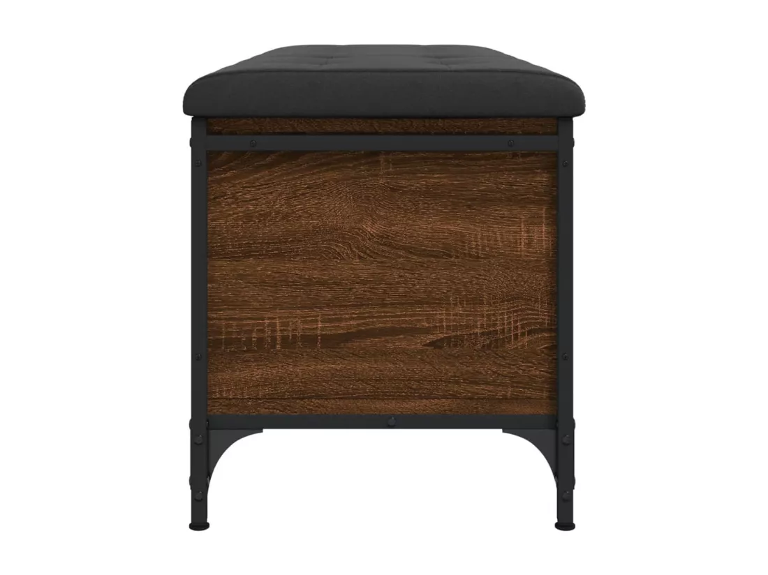 Banc de rangement chêne marron 102x42x45 cm bois d'ingénierie