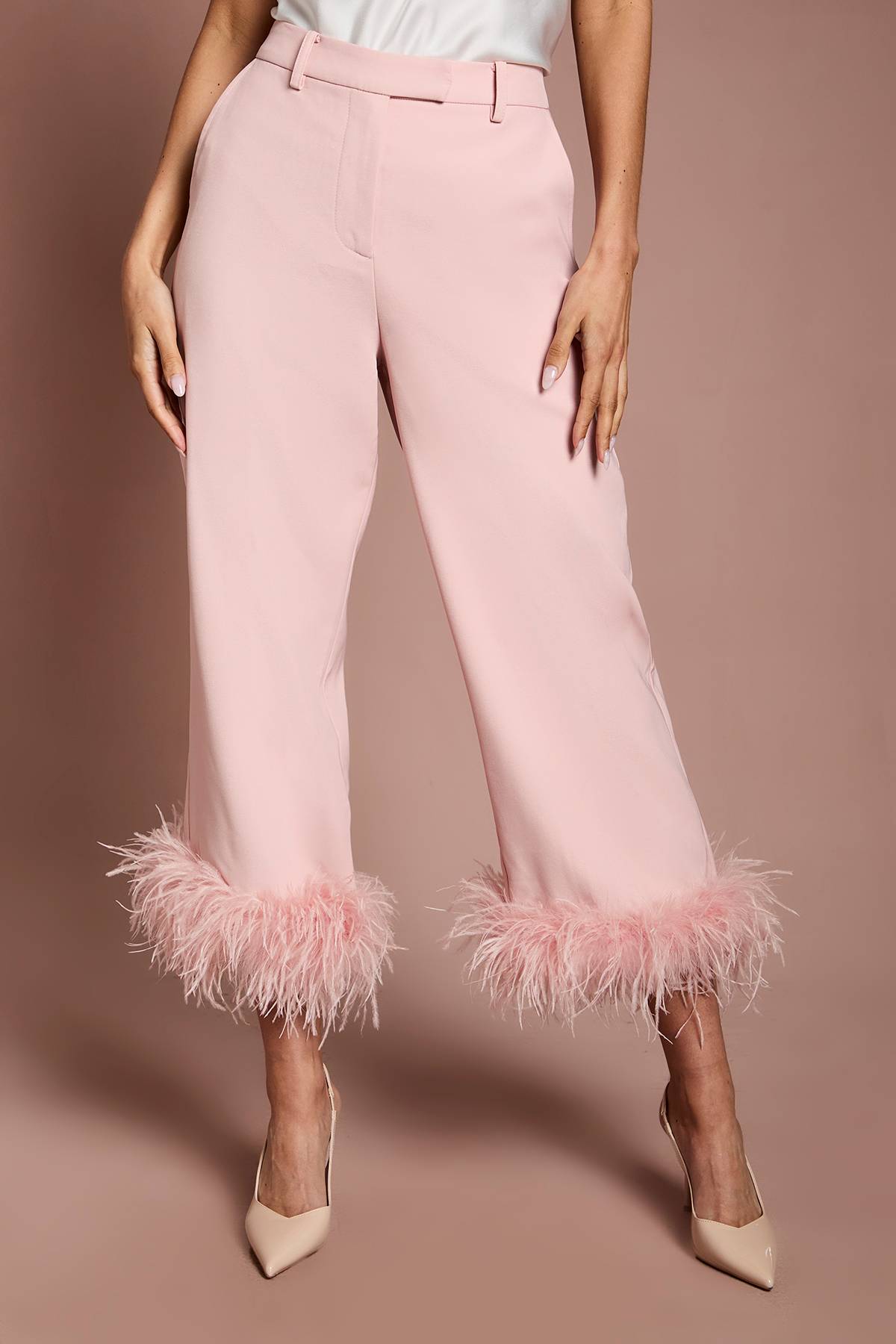 Coast Pantalon Court À Bordure De Plumes