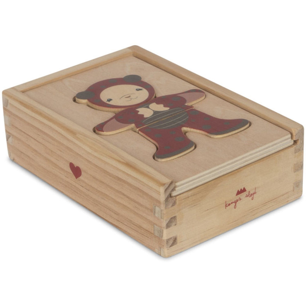 Køb Konges Sløjd Multi Wooden Bamse Dress Up Animals Fsc
