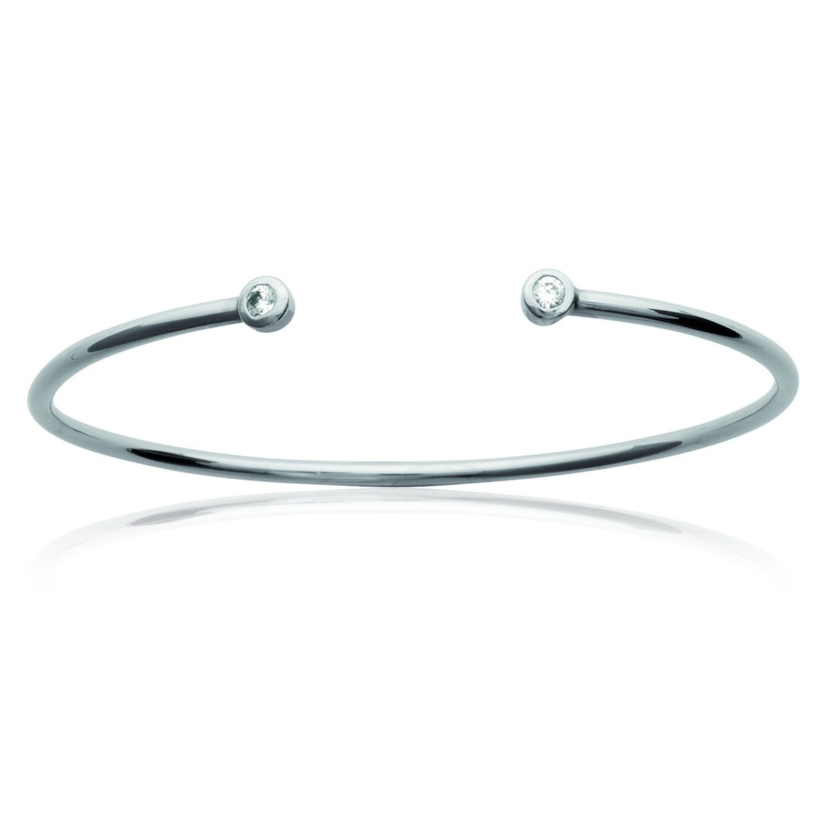 Bracelet jonc Brillaxis argent et oxydes