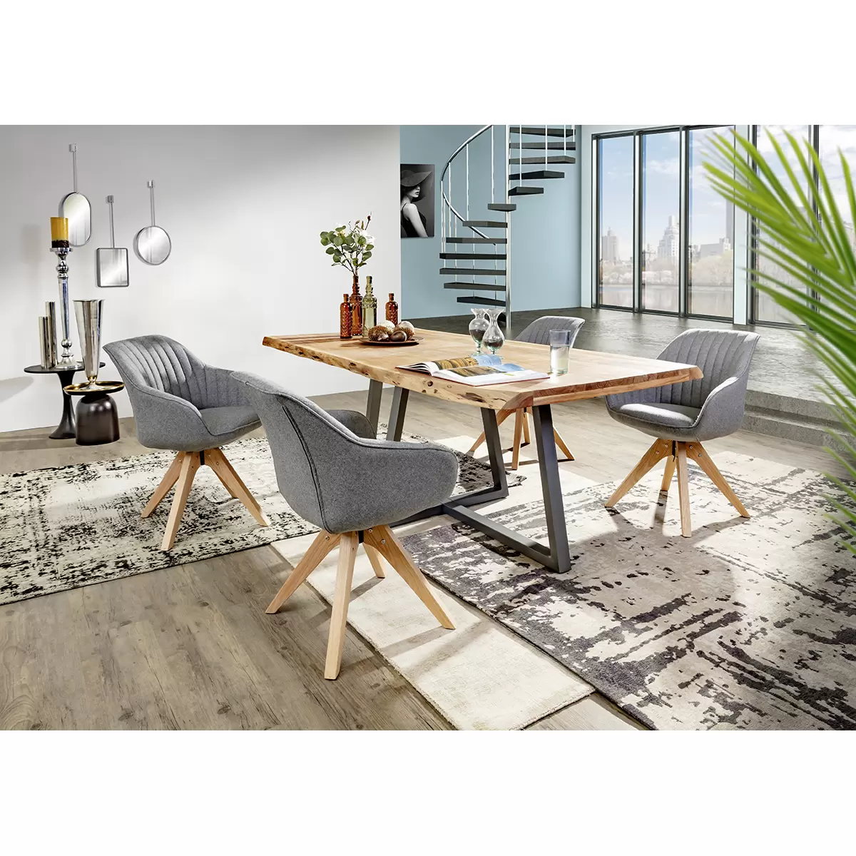 Stuhl Chill Eiche,grau