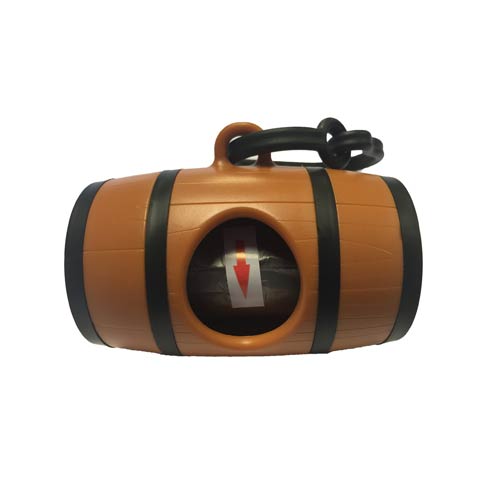 Porta-sacos Ribecan Deluxe em formato de barril para cães