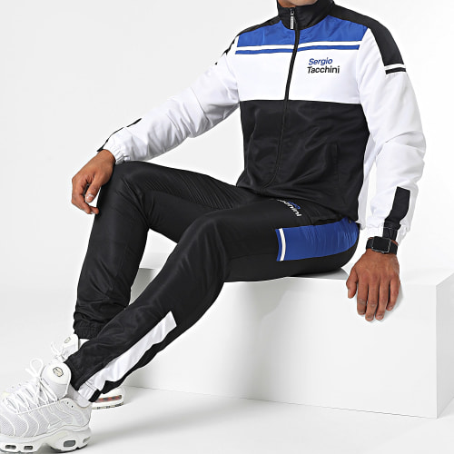 Ensemble De Survetement Text Tracksuit 40316 Noir Blanc Bleu Roi