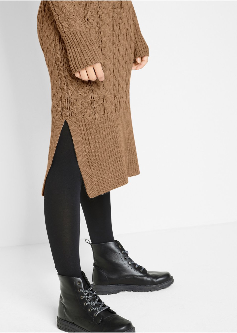 Robe en maille midi structurée