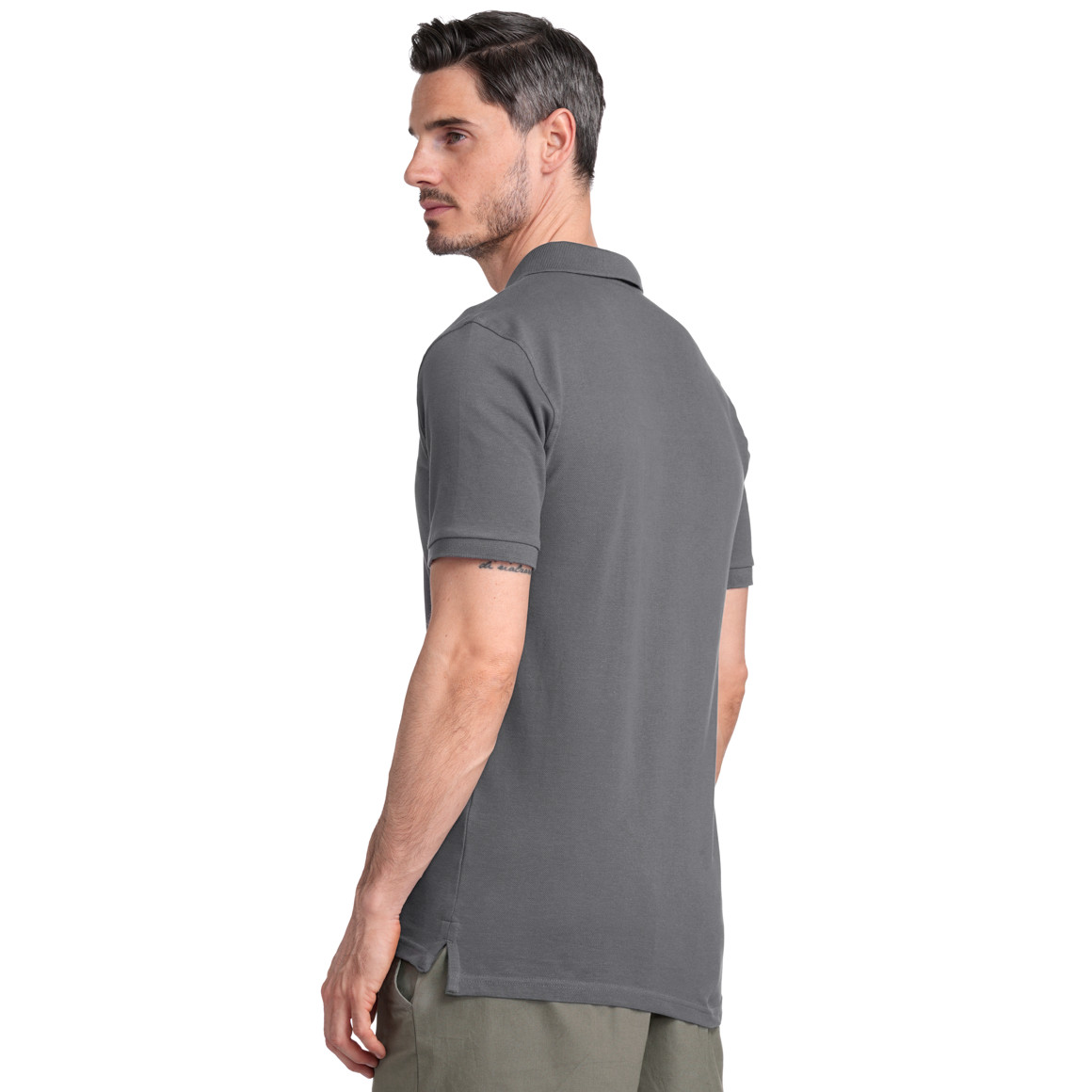VanVaan Herren Poloshirt in Piqué-Qualität dunkelgrau