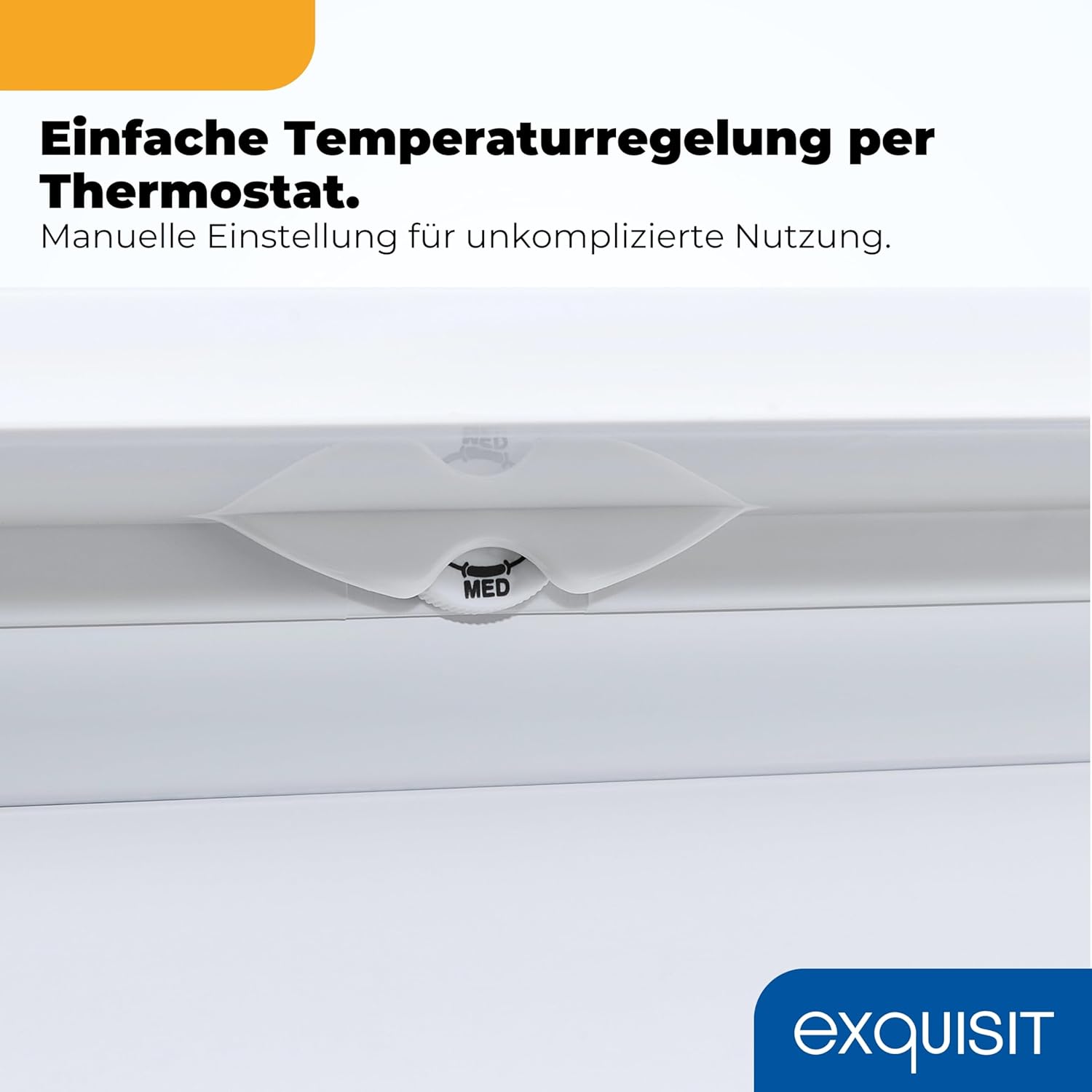Exquisit Gefrierschrank | 87 l Nutzinhalt, 85,5 cm Höhe, Energieklasse C, 40 dB(A) | 4-Sterne-Gefrieren, manuelle Temperaturregelung, manuelles Abtauen, wechselbarer Türanschlag | GS581-040Cweiss