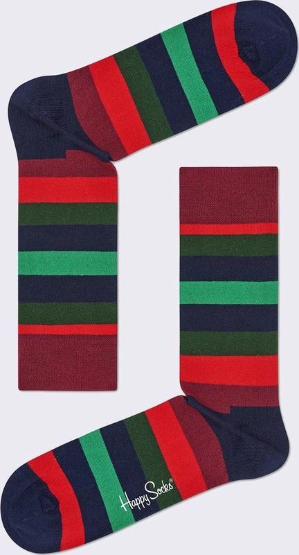 Happy Socks - Stripe - Sokken - Groen/Rood/Blauw
