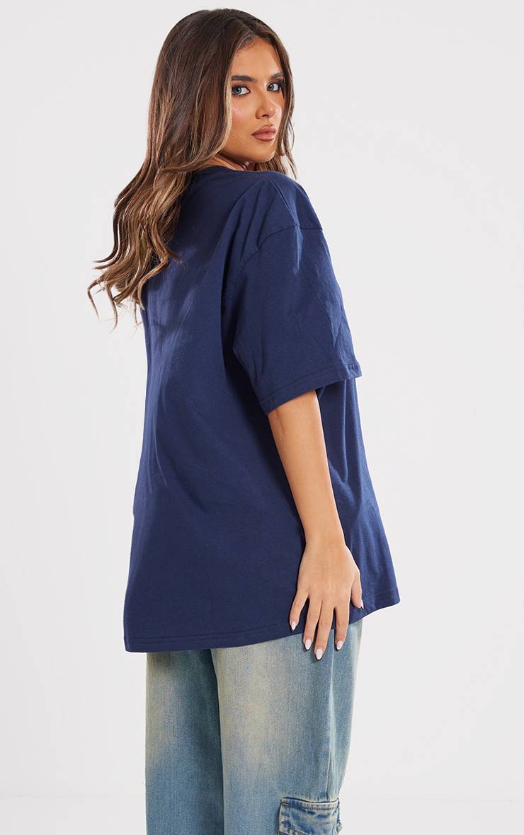 Bleu Foncé T-shirt Boxy Oversize