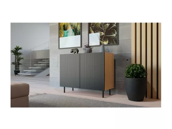 Commode KAMA 2D SLIM ARTISAN, noir