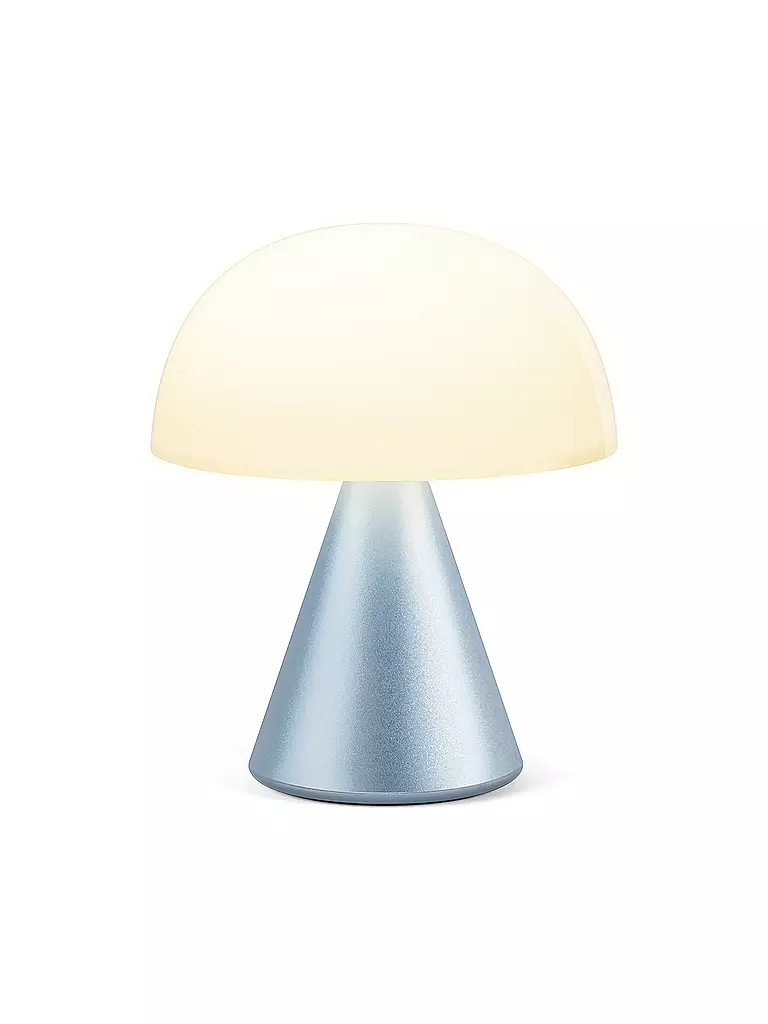 LEXON LED Lampe MINA M 11cm Light Blue hellblau