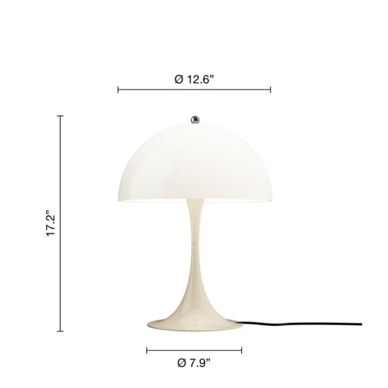 Louis Poulsen Panthella tafellamp V2 Ø32 Opal Beige