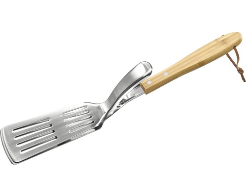 Tenneker® Grilltang, Grillspatel, Grillgerei, Keukentang, Combinatiegrilltang en Spatel, 14 x 14 x 7,8 cm, Roestvrij staal