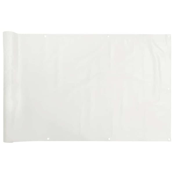 vidaXL Balkongskjerm hvit 400x75 cm PVC