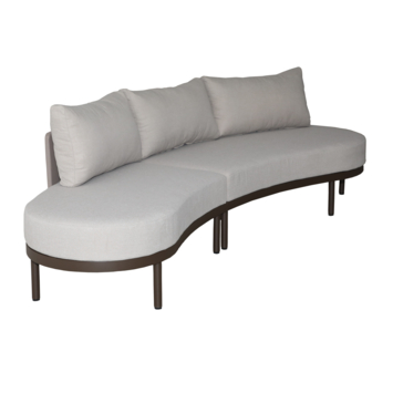 Loungeset Philou bruin metaal