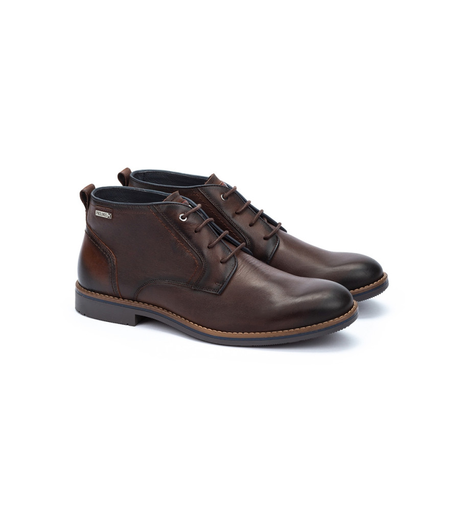 Botas de tornozelo Pikolinos Leon em couro marrom