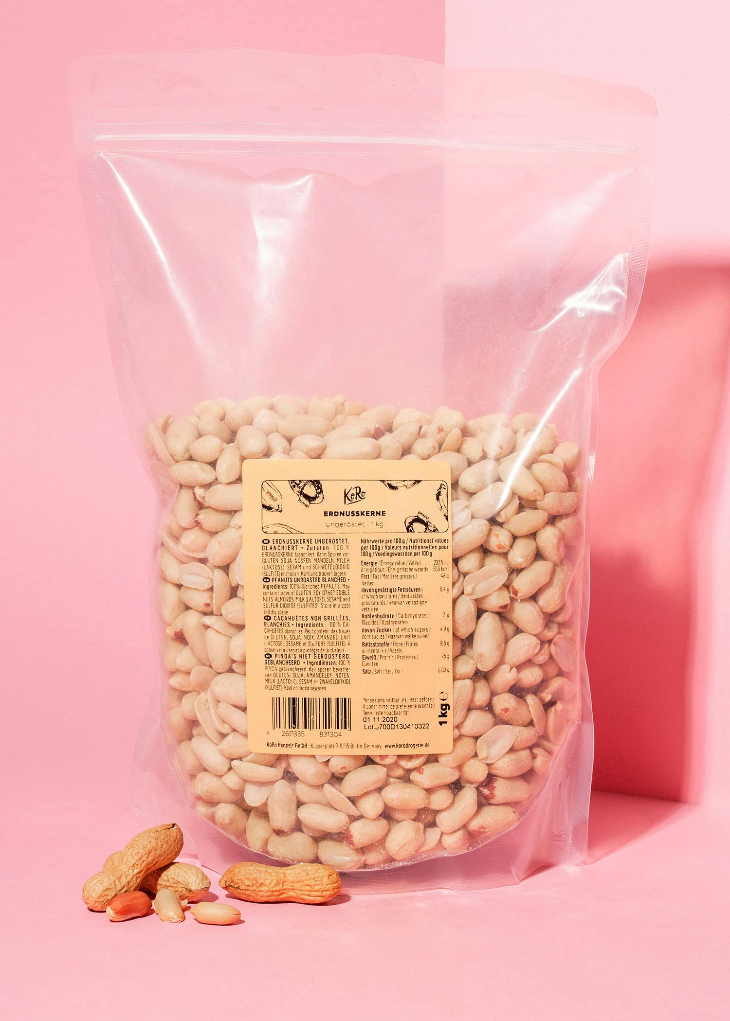 Blanchierte Erdnusskerne 1 kg