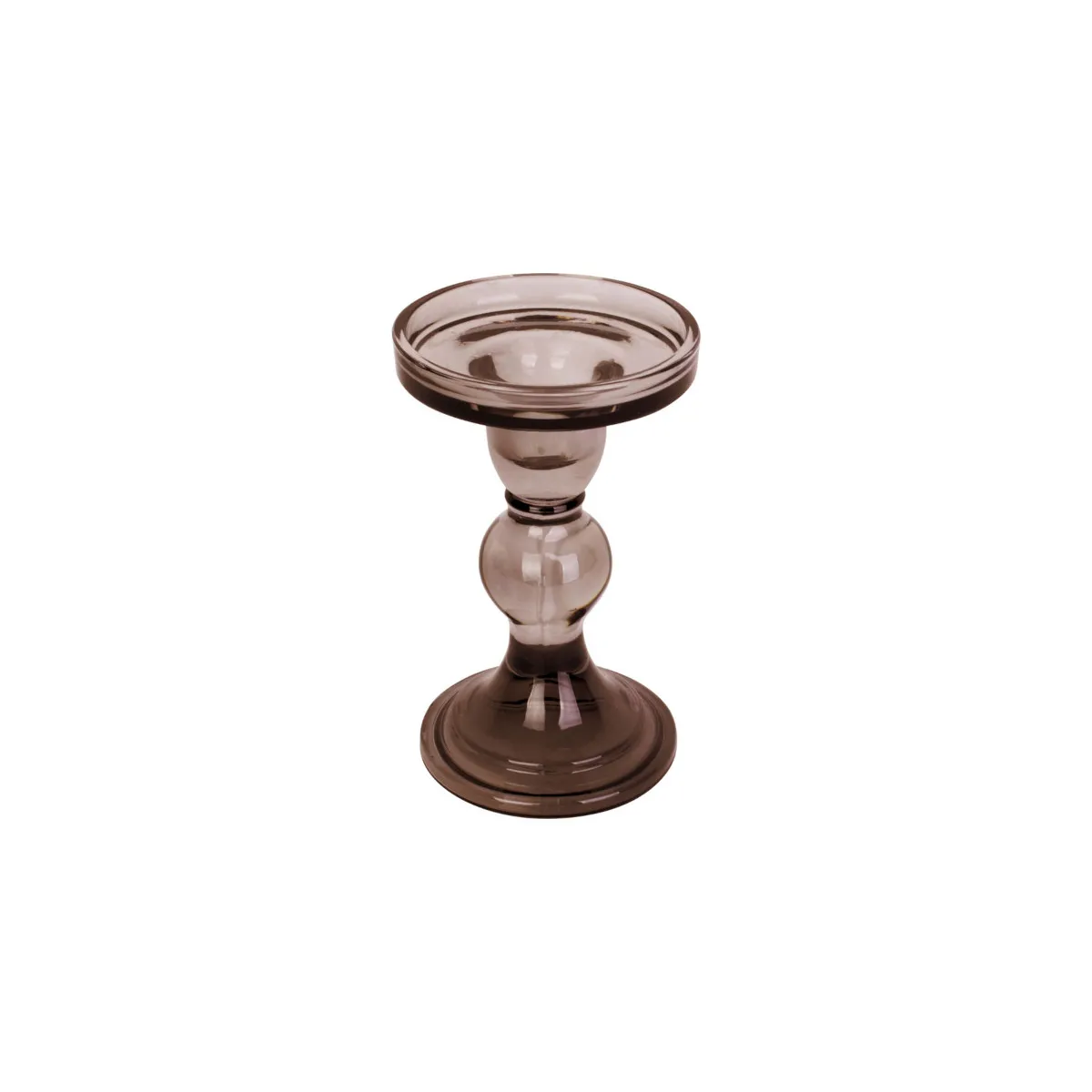 Present Time Bougeoir Glass Art Time Chocolat