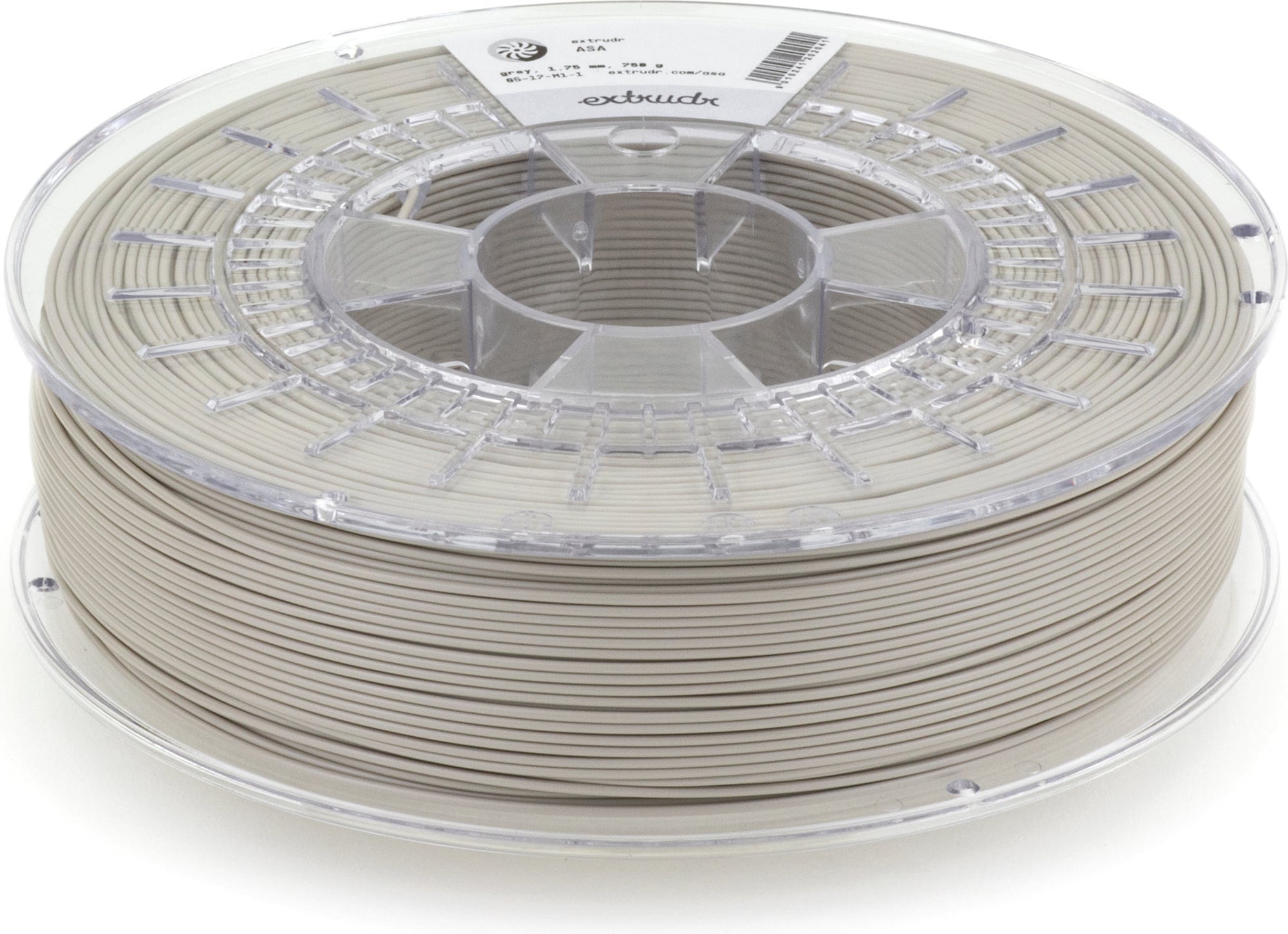 Extrudr  DuraPro ASA Grau, 1,75 mm / 750 g    UV- und witterungsbeständiges Filament in Grau