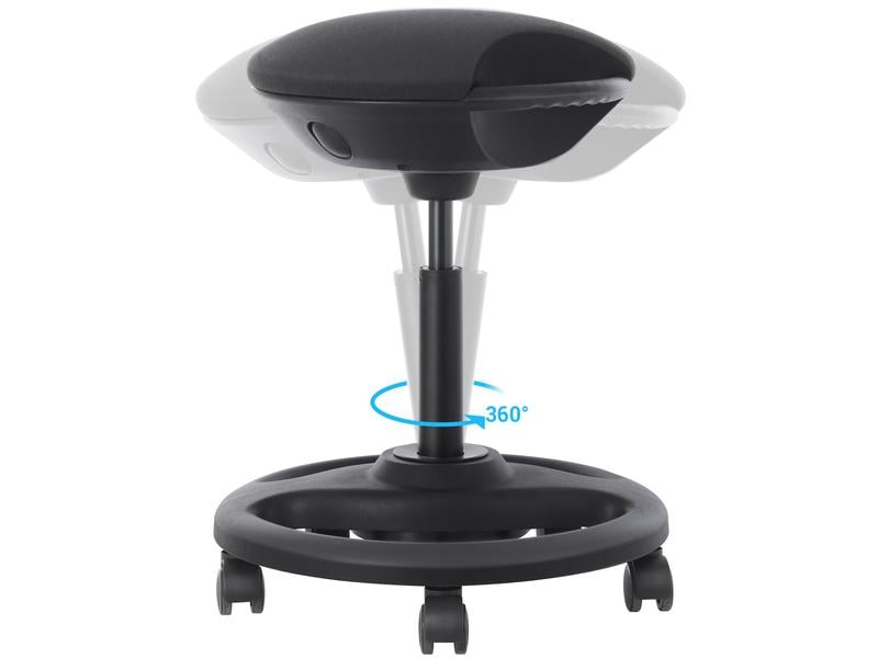 Songmics Steh- & Sitz Hocker höhenverstellbar, mit Fusskreu Stylisher Arbeitshocker