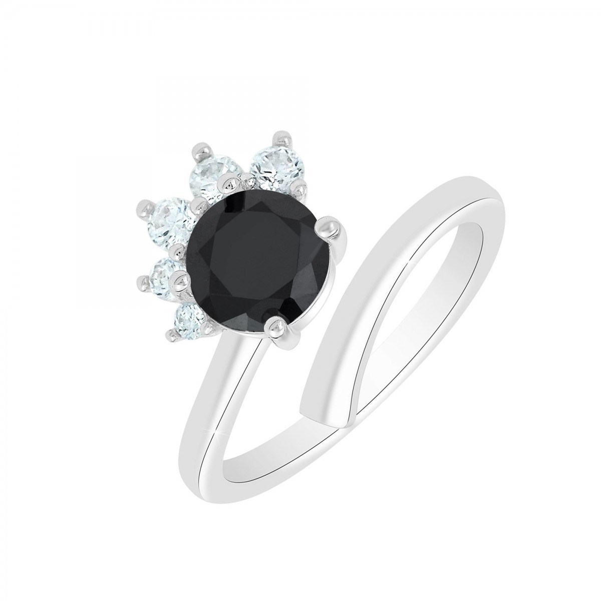 Bague fleur ajustable SC Crystal