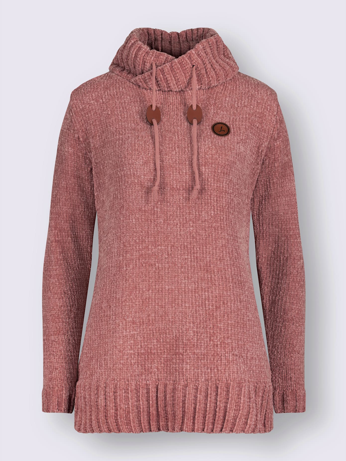 Pull long maille chenille douce