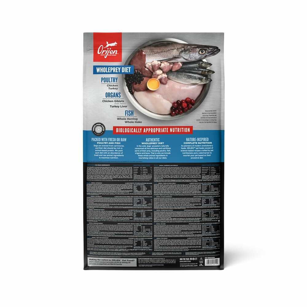 Orijen Original Dog Whole Prey - Hondenvoer - 11.4 Kilogram - kip