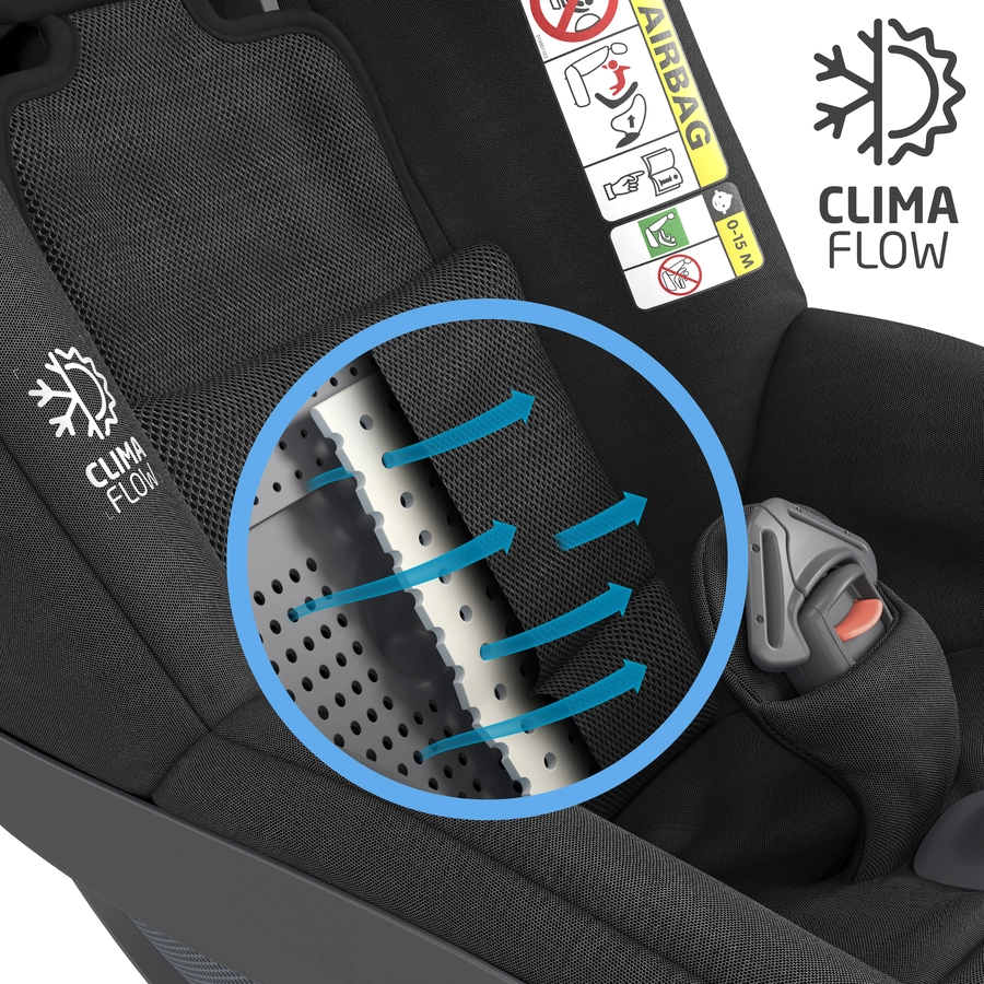 MAXI COSI Set Babyschale Coral 360 Essential Graphite plus Kindersitz Pearl 360 Authentic Black plus Basisstation FamilyFix 360