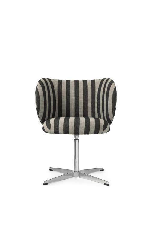 Ferm Living Rico eetkamerstoel met swivel onderstel bouclé off-white