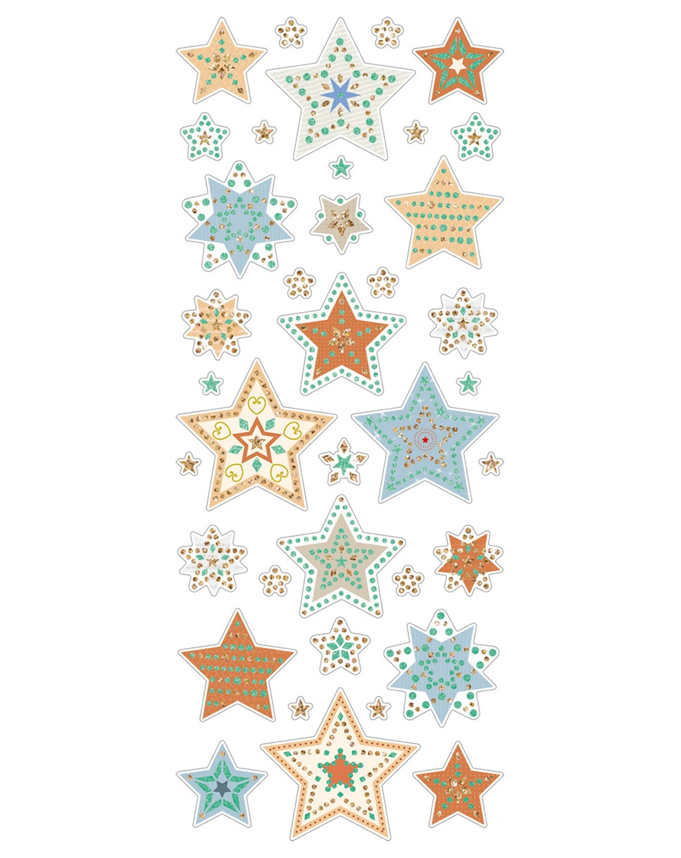 Brilliant-Sticker WEIHNACHTEN 5-teilig in bunt