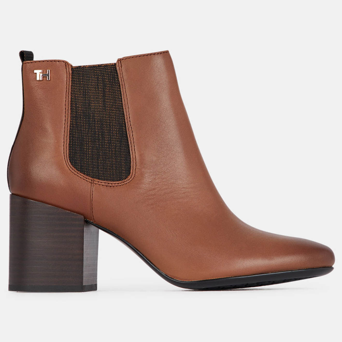 Tommy Hilfiger Bottines en Cuir Essential marron - Talon 7 cm
