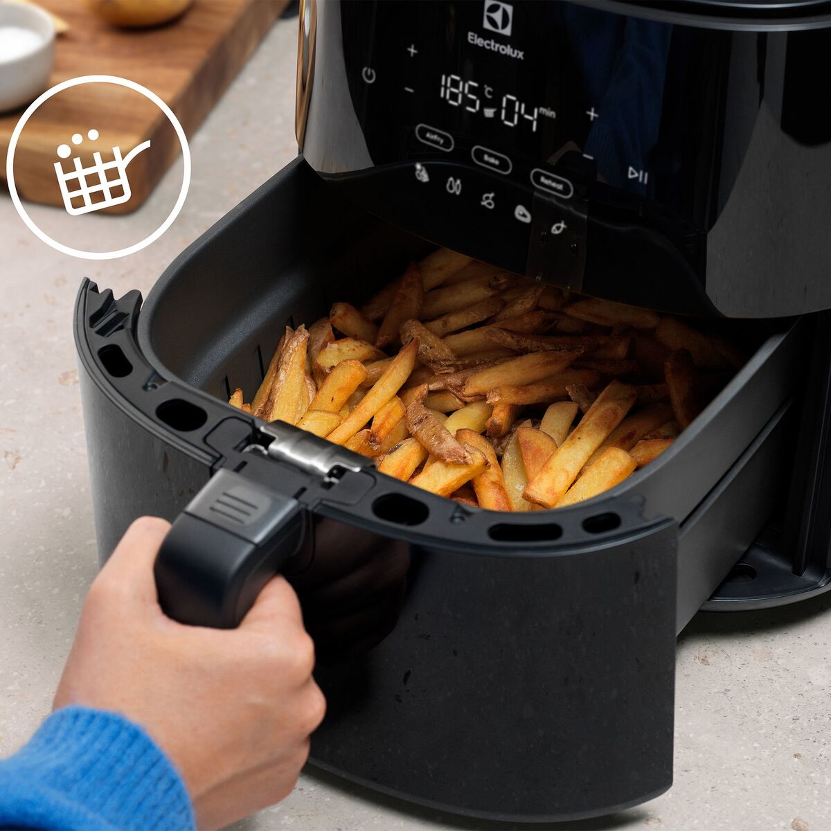 700s EAF5B airfryer 5 liter, black glossy
