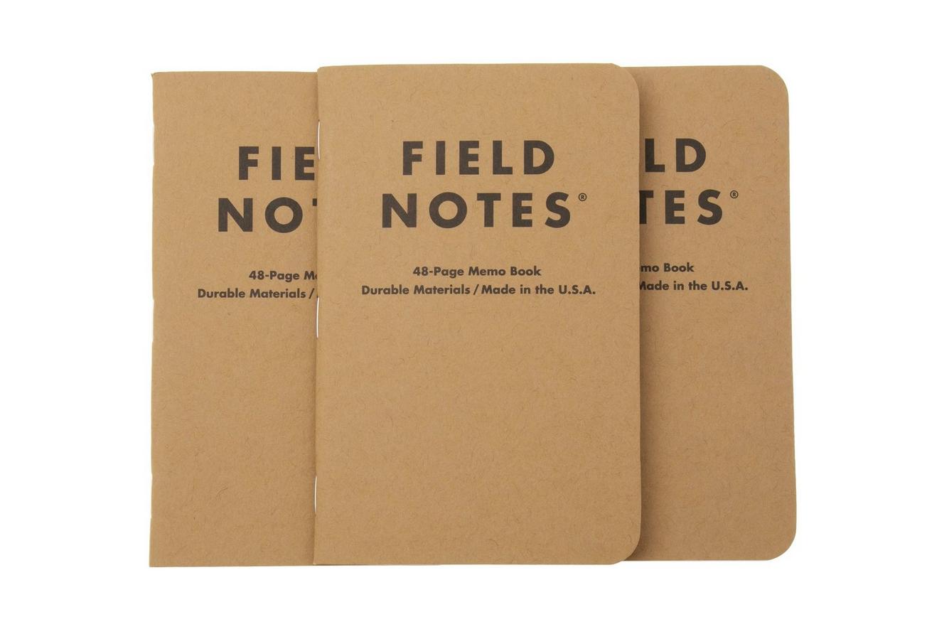Field Notes Original Kraft FN-03 Plain 3 Pack, notitieboekjes