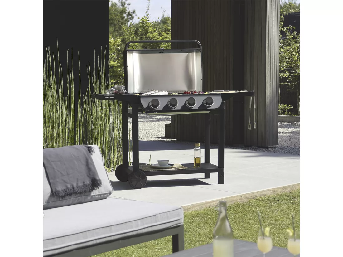 Barbecue gaz FLAVO 76 SC sur chariot - COOK'IN GARDEN