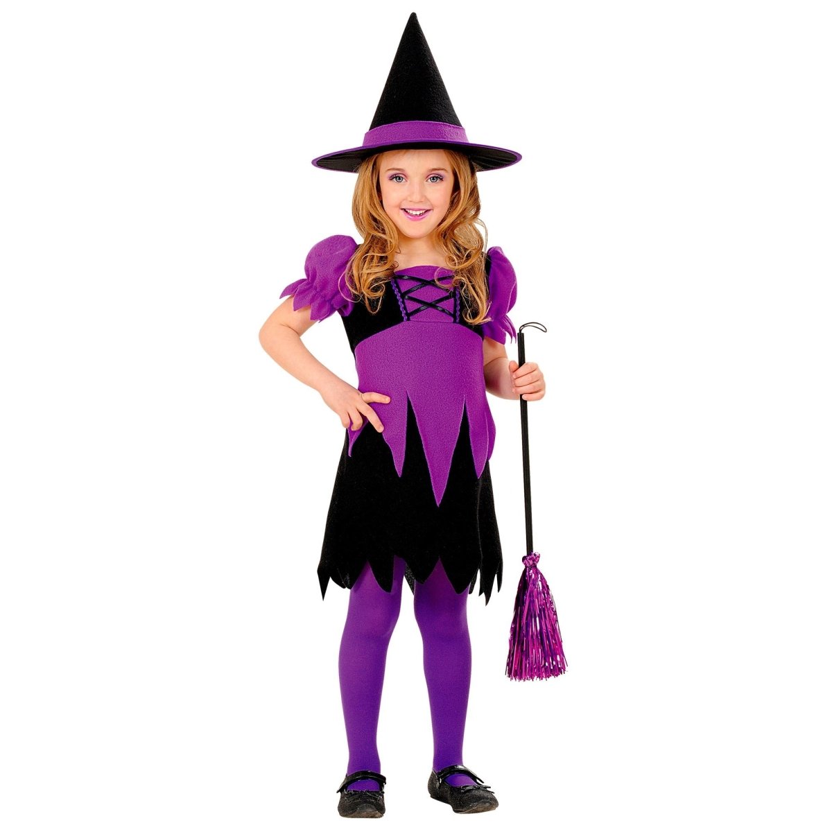 Halloween Kostuum Paars Kind Heks