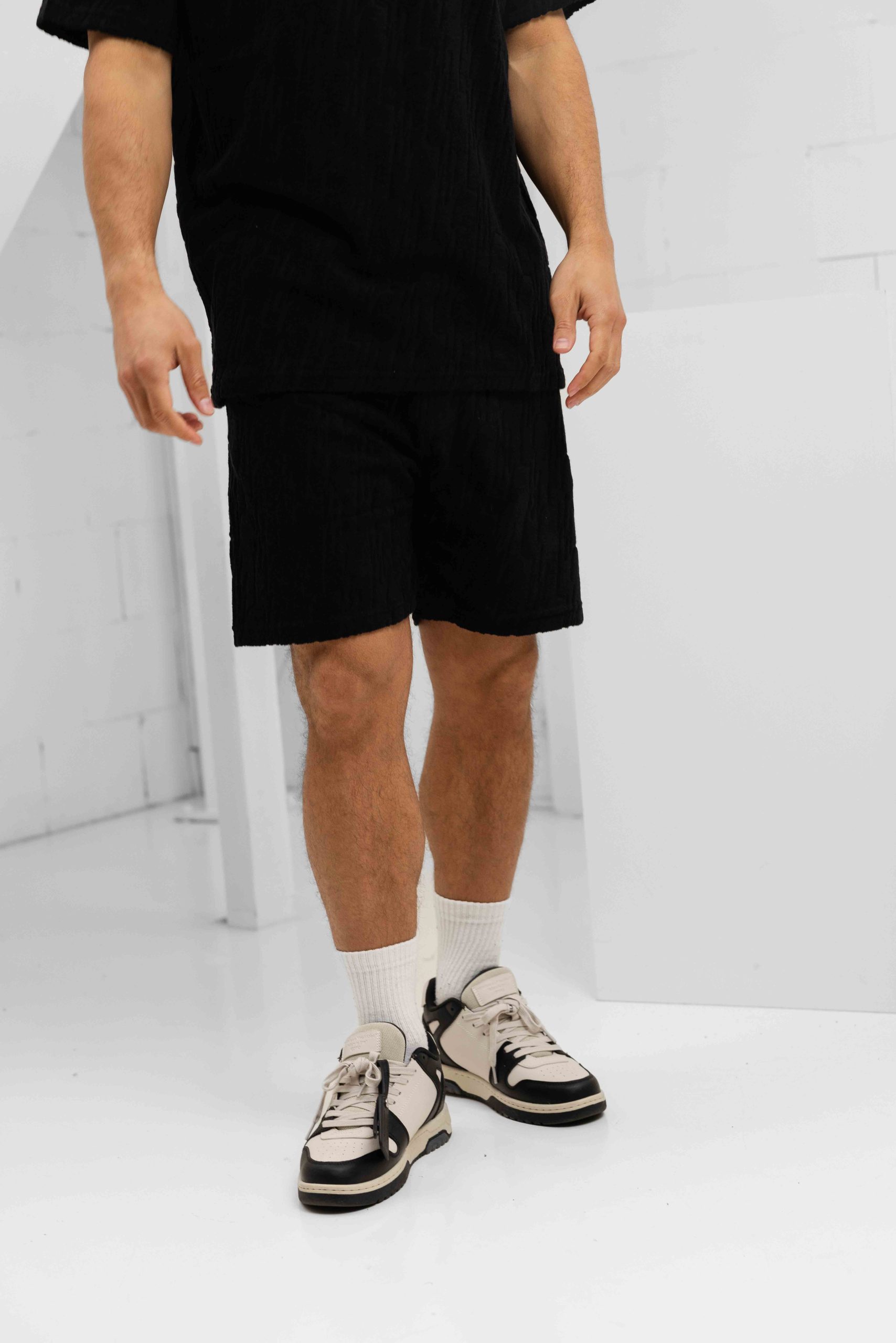 Malelions Monogram Towelling Zomerset Heren Zwart