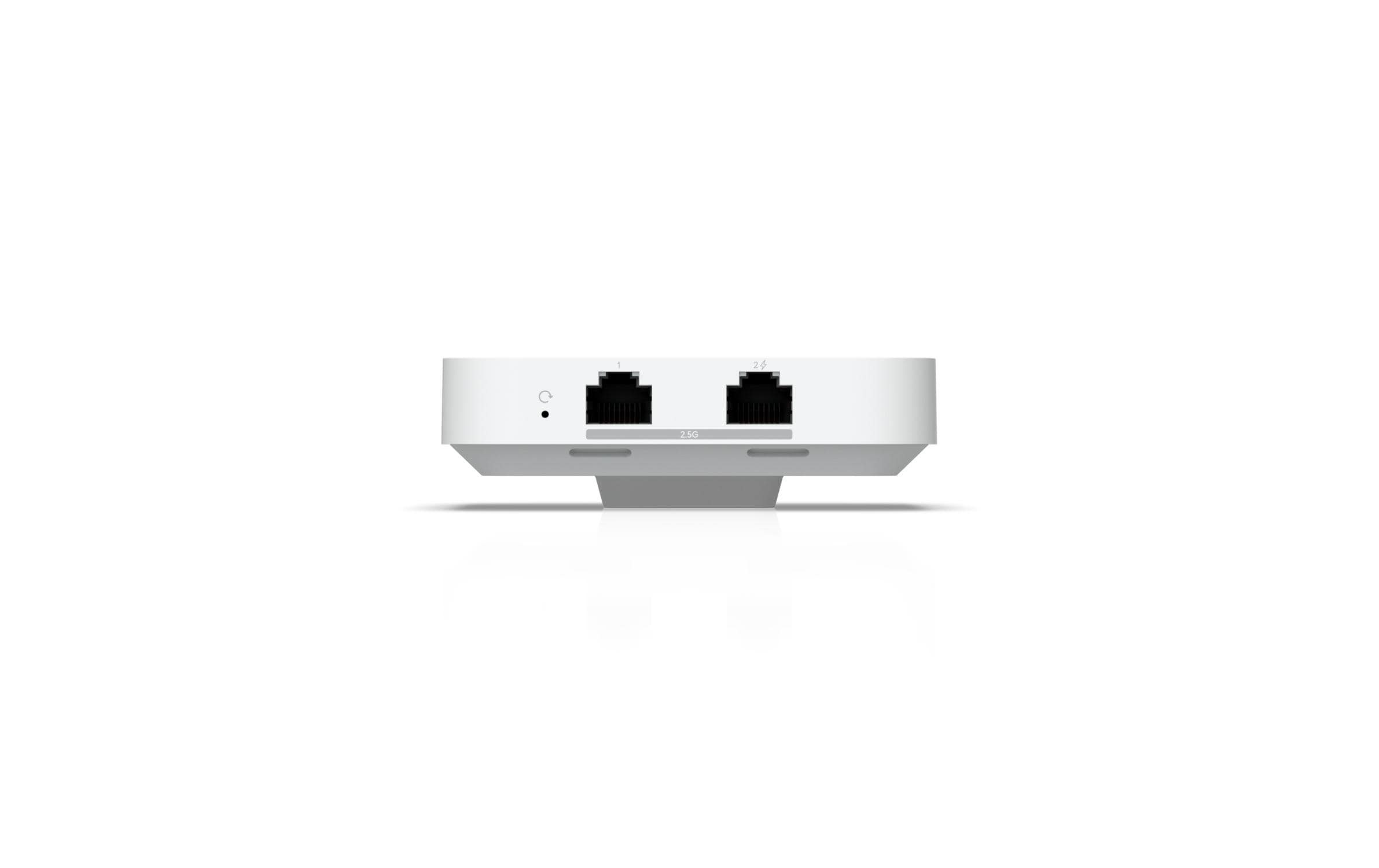 Access Point Unifi U7 In-Wall<br>Wandmontierter WiFi 7 AP mit 4 räumlichen Streams und integriertem 2,5 GbE PoE-Switch für den Einsatz im Gastgewerbe