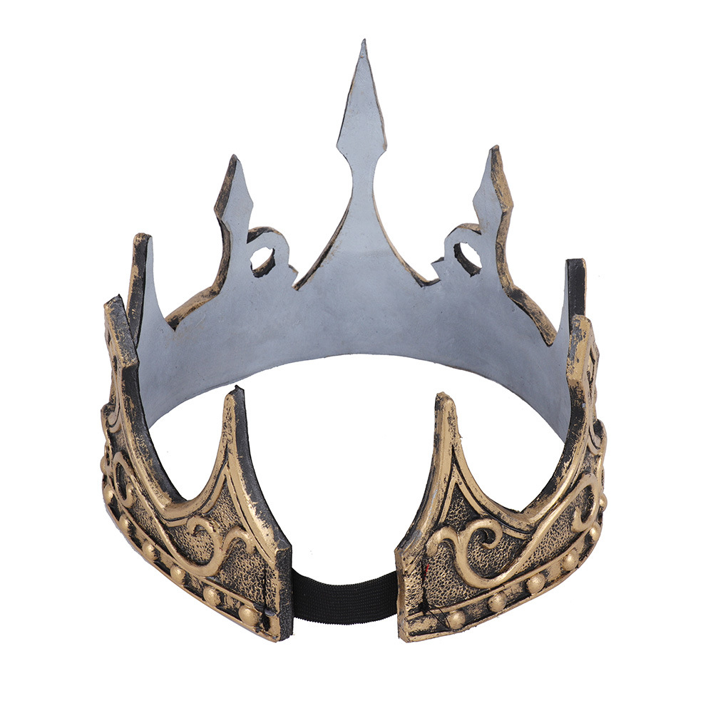 Schaumstoff Krone Fasnachts König Kostüm Zubehör Motto Party Accessoire Halloween Foto Requisite - Gold