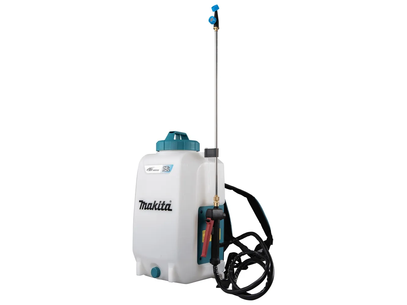 Makita DUS158Z, Rygsæk havesprøjte, 15 L, Blå, Hvid, 5 bar, Udendørs, 325 mm