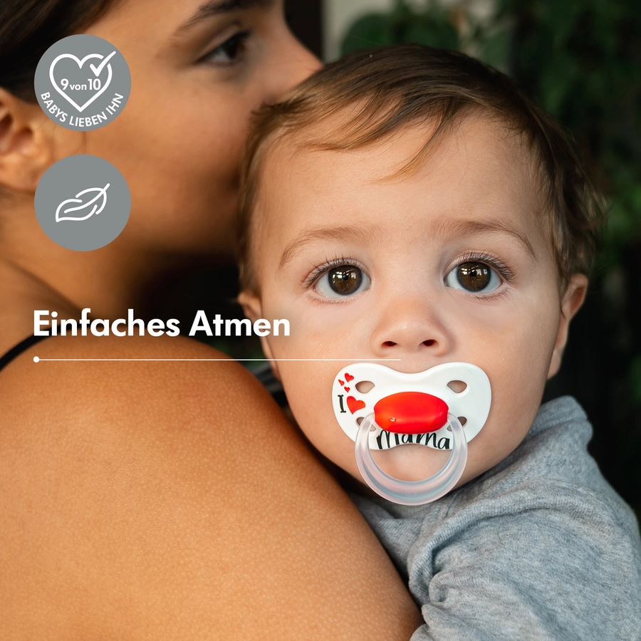 Medela Baby Schnuller Original 0-6 Monate DUO Signature 4 Stück in weiß, rot