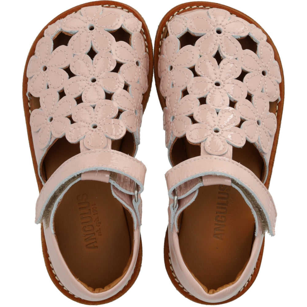 Køb Angulus Rosebud Sandal Med Blomsterdetaljer