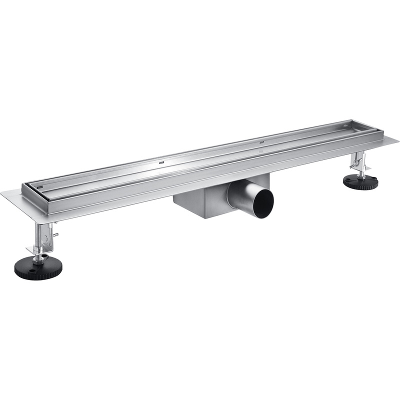 Dynamic Way douchegoot RVS met flens 800x70mm