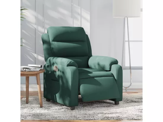 Fauteuil inclinable électrique vert foncé velours